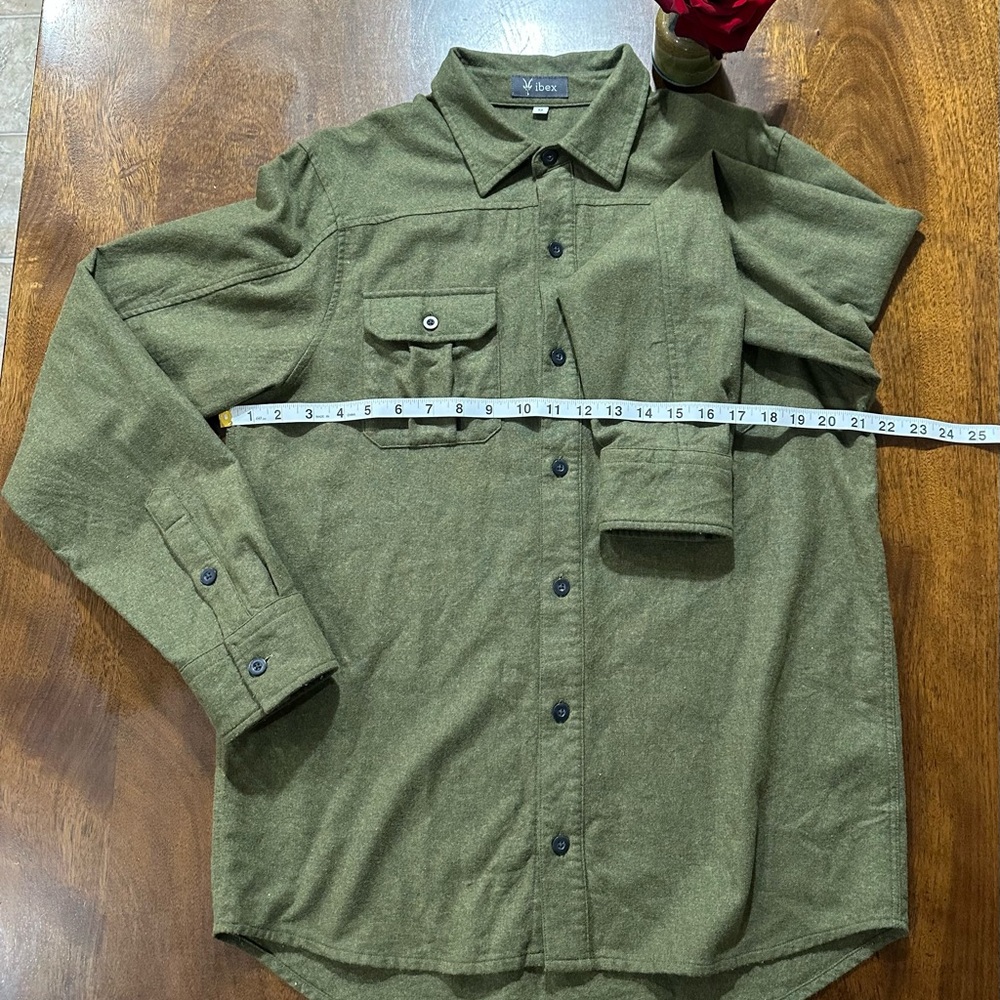 Ibex Sage Green Wool Shirt - - Open to reasonable offers